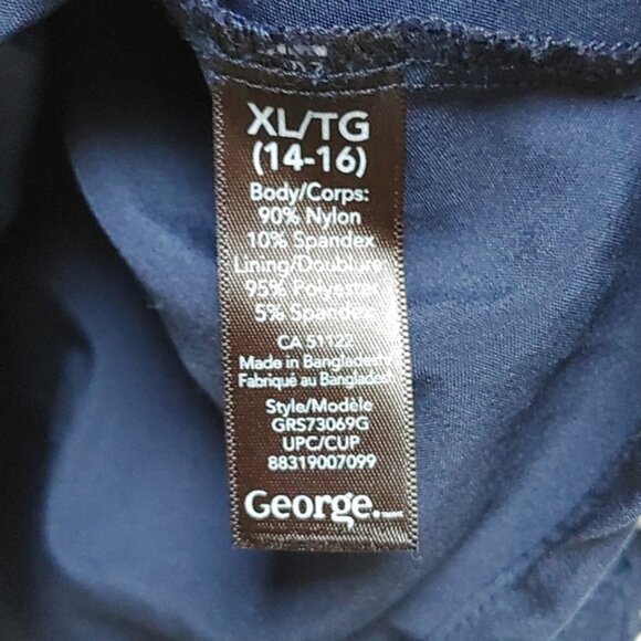 3/$25 GEORGE dark blue embroidery pattern youth girl size 16 skirt - Picture 5 of 7